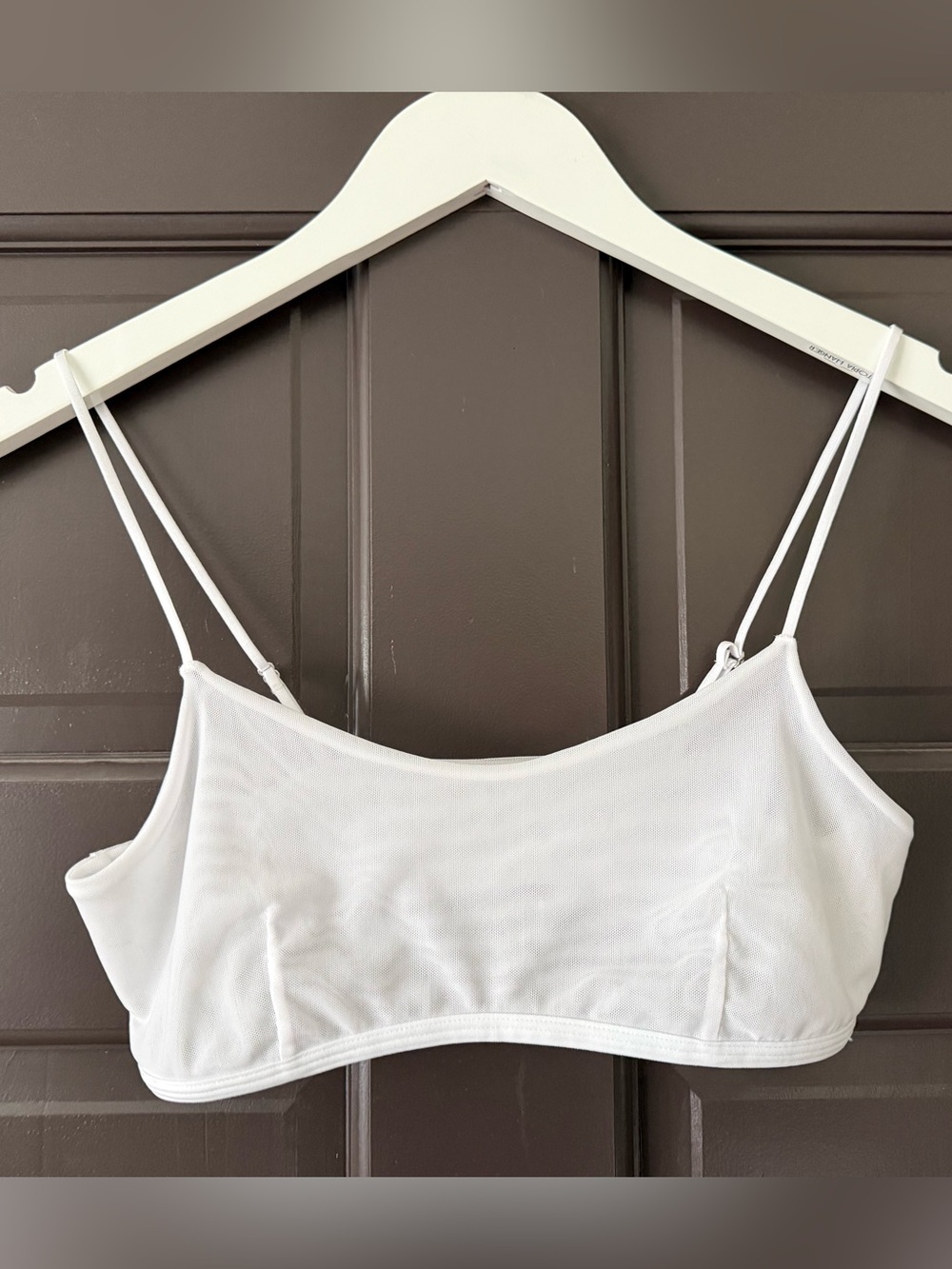 ALO Yoga Airmesh Venus Bralette White Sheer Mesh S Small